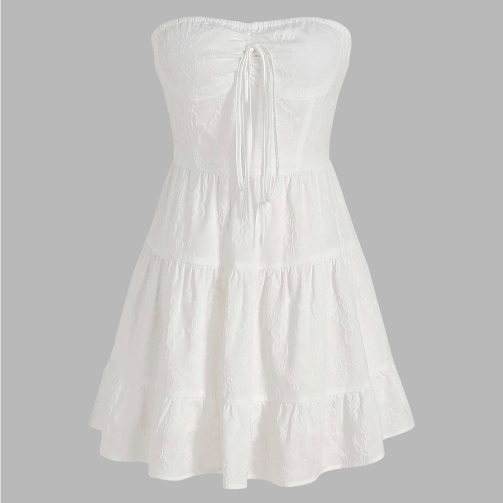 WHITE STRAPLESS DRESS from CIDER, NEW WITH TAGS